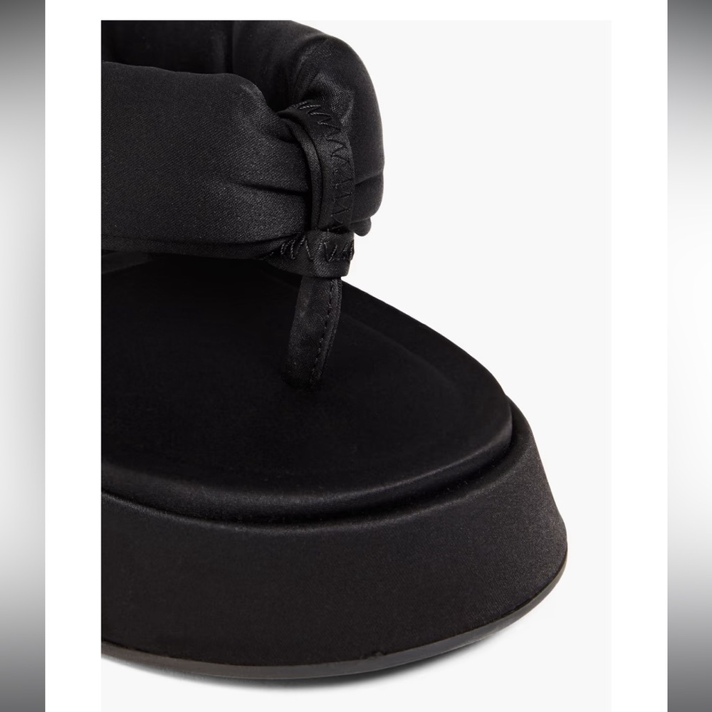Ganni padded satin platform sandals - Picture 6 of 12